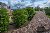 Le château de Montaigne.<br> La vue depuis la tour de Montaigne (2e étage). La tour au fond est la tour de sa femme.
