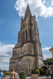 Saint-Emilion. <br> Le clocher de l'église monolithe.