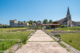 La Villa gallo-romaine et le Musée de Plassac. <br> Portique.
