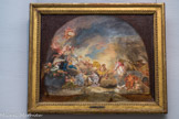 Musée des Beaux Arts. <br> Pierre Lacour
Bordeaux, 1745 -  Bordeaux, 1814.
Projet pour le plafond du Grand Théâtre : La Gloire du Gouvernement de Guyenne
1774. Huile sur toile.
