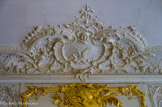 <center></center><center>Hôtel de Soubise. Archives Nationales.</center>Chambre du prince. Sur la corniche, les médaillons centraux représentent les motifs héraldiques de Rohan-Soubise. Tronc foudroyé, avec la devise 