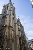 <center>L'église Saint-Séverin. </center> Au sommet de la flèche, dont la charpente fut achevée en 1487, subsiste une très vieille cloche : Macée, fondue en 1412.