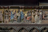 <center>Clôture nord du chœur. </center> Présentation au temple, Jésus parmi les docteurs, baptême du Christ.