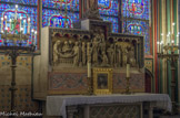 <center>Chapelle Notre-Dame Des Sept Douleurs ou Petit Chœur. </center> Ancienne Chapelle Saint-Nicaise, Saint-Louis et Saint-Rigobert ou Chapelle des Gondi.
Sur le maître-autel, bas-reliefs de Michel Pascal.