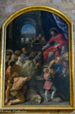 <center>Le triomphe de Job. </center> Guido Reni, peintre. 1636. Provenant de l'église des Mendiants de Bologne. Cette composition symbolise la persévérance dans la foi : Job, après avoir perdu tous ses biens, reçoit des offrandes, récompenses pour avoir conservé sa foi en Dieu malgré les épreuves qui lui furent imposées.