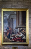 <center>Saint Pierre guérissant les malades de son ombre. </center> Tableau de Laurent La Hyre, 1606-1656. May de 1635.
On appelle Mays à Notre-Dame une série de 76 tableaux offerts à la cathédrale par la Confrérie des Orfèvres, presque chaque année en date du premier mai (d’où leur nom), en hommage à la Vierge Marie, et ce de 1630 à 1707. Les mays furent dispersés à la Révolution et beaucoup disparurent. Récupérés ensuite, ils embarrassèrent au XIXe siècle le restaurateur Viollet-le-Duc qui, orienté vers la pureté de l’art gothique, n’avait que faire de cette encombrante décoration baroque ou classique. Certains se retrouvent actuellement au musée du Louvre, d’autres dans quelques églises ou dans divers musées français. Il en reste une cinquantaine actuellement. Les plus importants furent fort heureusement récupérés par la cathédrale et ornent aujourd’hui les chapelles latérales de la nef de Notre-Dame.