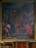 <center>Chapelle Saint-Charles.</center> Anciennement chapelle Saint Georges et Saint-Blaise. Saint Paul rend aveugle le faux prophète Barjesu et convertit le proconsul Sergius, par Nicolas Loir, 