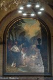 <center></center><center>Eglise Saint-Germain-des-Prés. </center> Une peinture «mays de St Germain» de 1718 due à la corporation des orfèvres : le baptême de l'eunuque de la reine Candace par BERTIN, 1718.