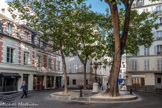 <center></center><center>Quartier latin. </center>La place de Furstenberg et la rue Cardinale correspondent à l'ancienne cour d'honneur, allée et écuries du palais (le musée Delacroix est installé dans ces dernières), précédés d'un portique avec fronton triangulaire de Guillaume Marchand.