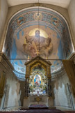 <center>Eglise Apostolique Arménienne.</center>Fresque de Le Roy représentant le Christ entouré des symboles des quatre évangélistes.