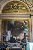 <center>Le Panthéon.</center>Léon Bonnat, Le martyre de saint Denis : la théâtralité de cette scène est rendue par une grande qualité de relief et d’amplitude des personnages, et de l’action de la lumière dans un espace délimité. La dramaturgie de la décapitation de saint Denis livre une peinture de la scène quasi surnaturelle.