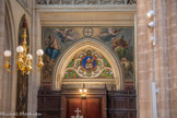 <center></center><center>Église Saint-Germain-l'Auxerrois.</center>Transept sud, Saint Germain entouré de Daniel et Ezechiel, par Théophile Auguste Vauchelet.