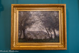 <center></center><center>Musée Marmottan Monet.</center> JEAN-BAPTISTE CAMILLE COROT 1796-1875 et peut-être CHARLES DESAVARY 1837-1885
L'ÉTANG DEVILLE-D'AVRAY VU A TRAVERS LES FEUILLAGES
1871
Huile sur toile