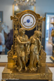 <center></center><center>Musée Marmottan Monet.</center> FRANÇOIS-THIMOTÉE MATELIN 1774-1847 ET THONISSEN
PENDULE DITE « LA BROUILLE »
Vers 1810
Bronze noir et doré et émail