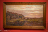 <center></center><center>Musée Marmottan Monet.</center> PAYSAGE DU SOIR SUR LE GEIN
1907
Huile sur toile. Quand Slijper et Mondrian se rencontrent en 1915, la guerre fait rage. Réfugié aux Pays-Bas pendant le conflit, Mondrian a laissé la plupart de ses toiles à Paris. Slijper se procure alors ses premières pièces auprès d’amis du peintre. Anna Bruin et Simon Maris lui cèdent en 1916 huit toiles qui constituent le véritable point de départ de sa collection. Ce paysage est l’unique œuvre du groupe identifiée avec certitude. La plupart des peintures sont transportées chez Slijper à Amsterdam par chaland, protégées par de simples couvertures. Les prix pratiqués sont toujours