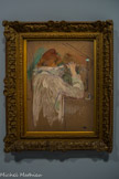 <center>Exposition Toulouse-Lautrec.</center> Femme se frisant
Vers 1897 Huile sur carton