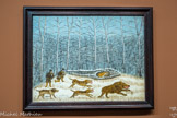 <center>Les Grands Peintres Naïfs.</center> Louis Vivin
La Chasse aux sangliers.
1925 Huile sur toile