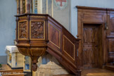 <center>Saint-Gervais-les-Bains: Église  Saint-Gervais-et-Saint-Protais.</center> La chaire XVIIe siècle, en bois sculpté, présente un décor figurant les quatre docteurs de l’Eglise : Saint Jérôme, le pape St Grégoire le Grand,