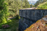 <center>Albertville : Fort du Mont.</center> Le mur d’escarpe au niveau du deuxième bastionnet.