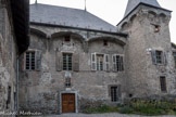 <center>Conflans : Château de Manuel de Locatel.</center> En 1617, soit une trentaine d’années après sa construction, l’ancienne maison forte de Costaroche devient un château d’habitation et change de nom par la même occasion. La petite-fille de Jean-Antoine de Locatel et fille de Jacques, Marguerite, épouse Jean-Claude Manuel, venant d’une influente famille mauriennaise. Suite à cette union, le château prend les noms des deux familles : Manuel de Locatel. La salle de garde se transforme en salle de réception, une cour et un jardin sont également construits. L’édifice devient alors un château “à la française”. Le château se compose d'un corps de logis flanqué de quatre tourelles à toit en poivrière, une tour date du début XVIe siècle.