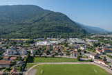<center>Conflans et son Quartier médiéval.</center> Vue sur la vallée de la Tarentaise. Dans la vallée s’étaient installées les salines royales de Savoie. L’eau saumâtre venait de Salins les Thermes par une conduite. Elles furent remplacées par une fonderie dont il subsiste encore la tour.