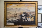 <center>Conflans : Musée d’Art et d’Histoire.</center> Vue du Château Manuel de Locatel et de l’ancien pénitencier.
Huile sur toile - entre 1945 et1965. Alexandre Fedoroff.
Albertville, ville de garnison, possédait un pénitencier militaire, au second plan à gauche de la toile. Le pénitencier côtoyait les quartiers de l'infanterie et de l'artillerie.